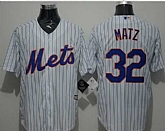 New York Mets #32 Steven Matz White(Blue Strip) New Cool Base Stitched MLB Jersey,baseball caps,new era cap wholesale,wholesale hats